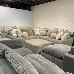 Oversized Sectional Couch Beige
