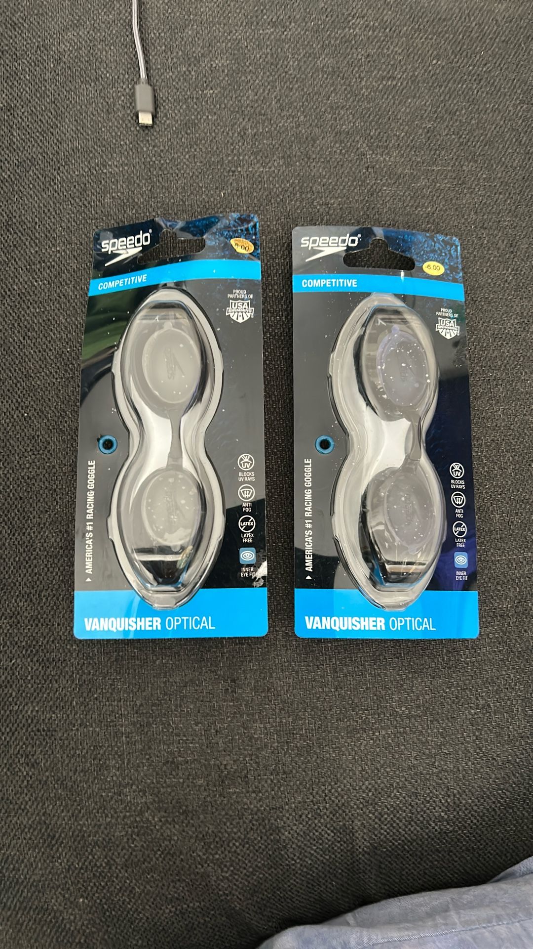 Pack Of 2️⃣ Speedo Vanquisher Optical Googles -6.00