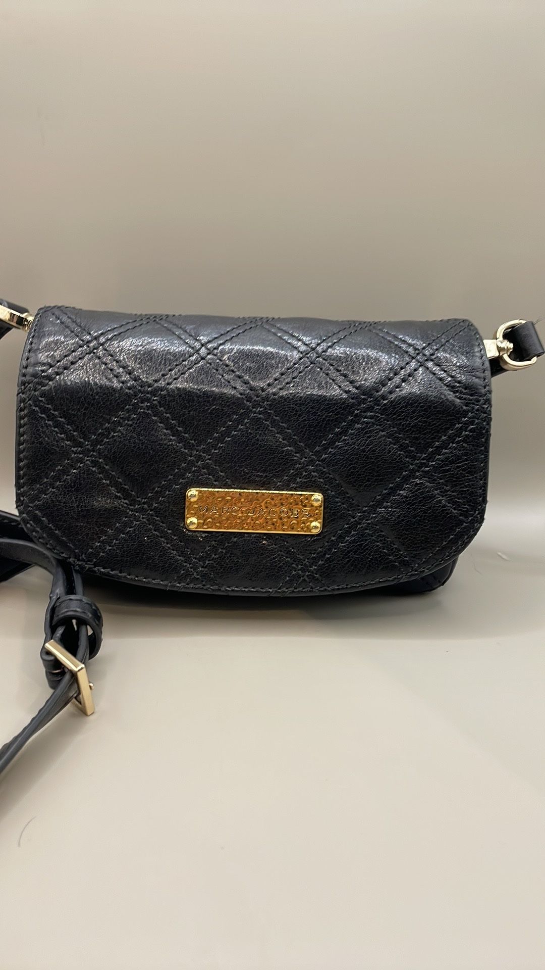 Marc Jacobs Quilted Camera Black Crossbody Bag