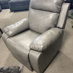 3pc Grey Bonded Leather Power Reclining Sofa & Loveseat W/ LED Lights🩶💡 $1899