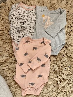 Jessica Simpson Long Sleeve Onesies 3-6mo