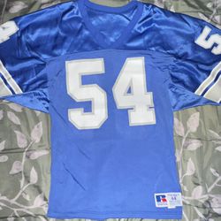 Vintage Russell Athletic Detroit Lions Chris Spielman #54 Jersey Blue Size 44