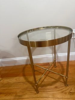 Gold side table