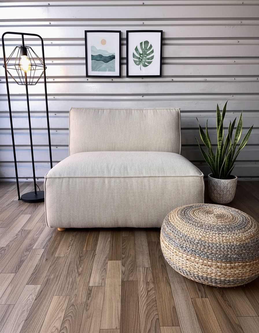 Restoration Hardware Gray COMO Modular Armless Chair⚡️