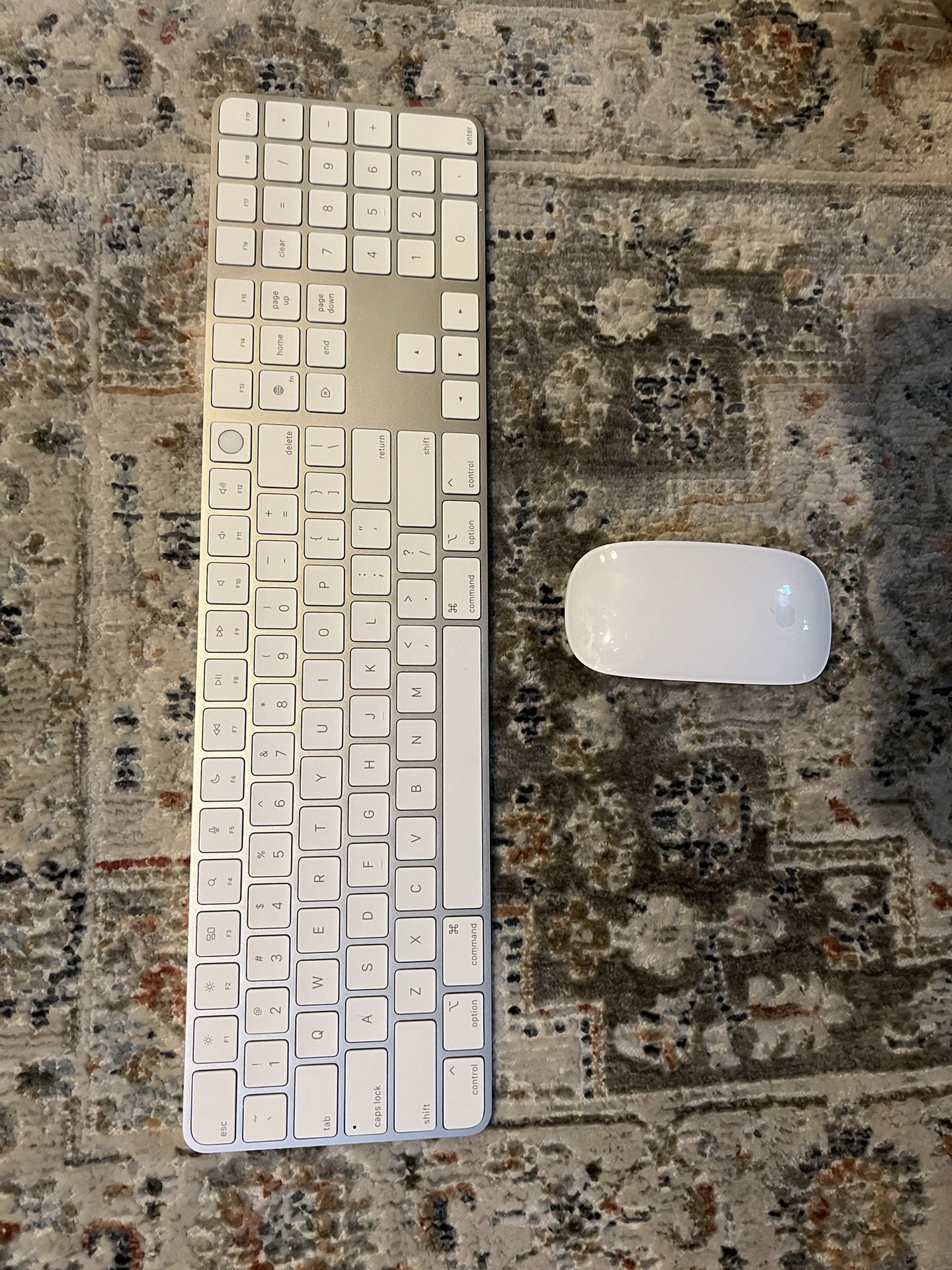 Apple Magic Keyboard wireless with Touch ID AND APPLE MAGIC MOUSE gen 2 rechargeable iPad Mac 