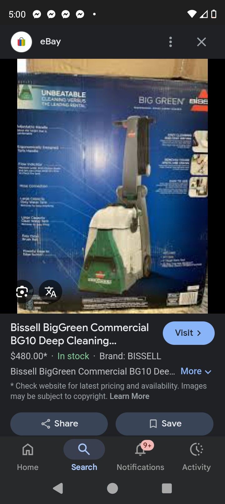 BISSELL GREEN MACHINE