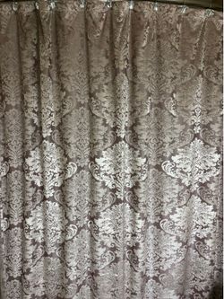 Velvet shower curtain