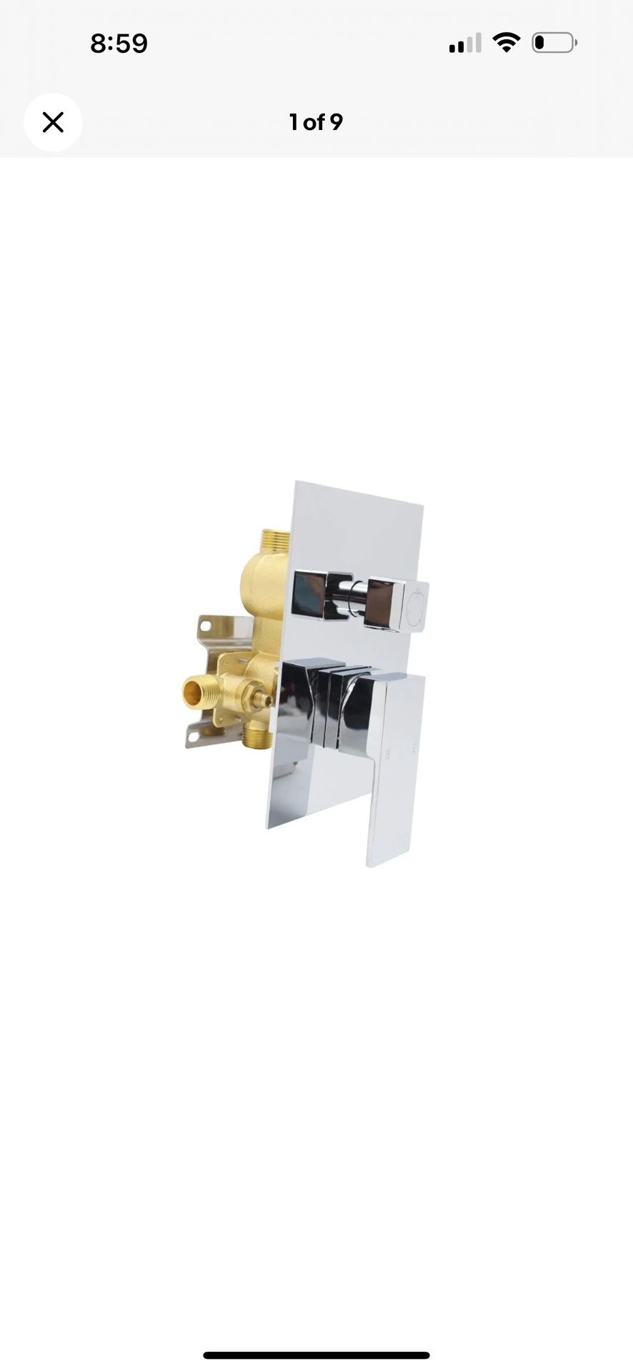 Drettyer Solid Brass Shower Valve Pressure Balancing Mixer Control 3 Outlet Function (Chrome)