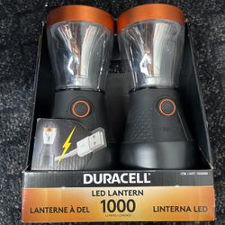 Duracell, 2 Pk - 1000 Lumen Indoor/Outdoor Lantern | Camping, Emergency