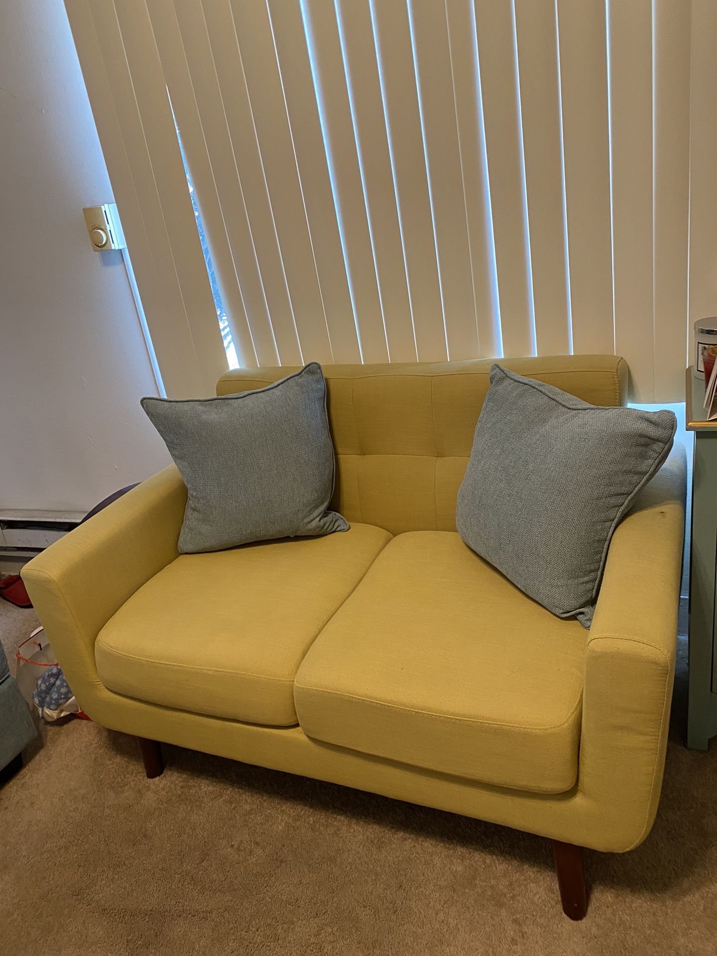 Yellow Loveseat Couch