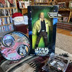 Vintage Luke Skywalker Collectable With Plate And Toy