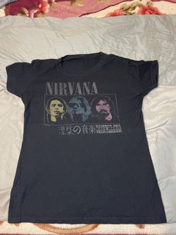 NIRVANA Vintage Shirt S Tee T-Shirt Foo Fighters Kurt Cobain Black s/s