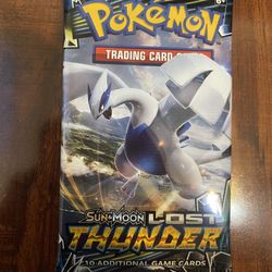 Pokemon Sun & Moon Lost Thunder Lugia Art Booster Pack Brand New/Sealed!