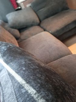 Grey sectional couch