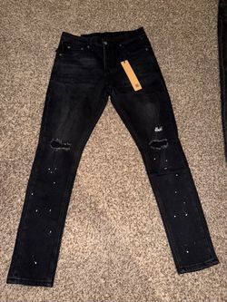 Ksubi black distressed denim