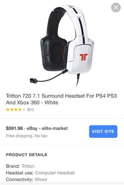Tritton 720 7.1 Surround Headset For PS4 and pc for Sale in Houston, TX - OfferUp