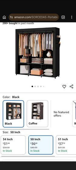 Garment rack wardrobe closet