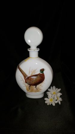 Vintage milk glass decanter