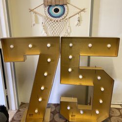 4FT Marquee 7 & 5 Number For Party Display