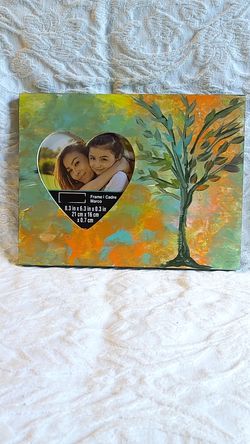 Handpainted wooden portrait