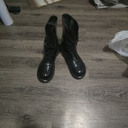 Old School Polished Army Jump Boots
