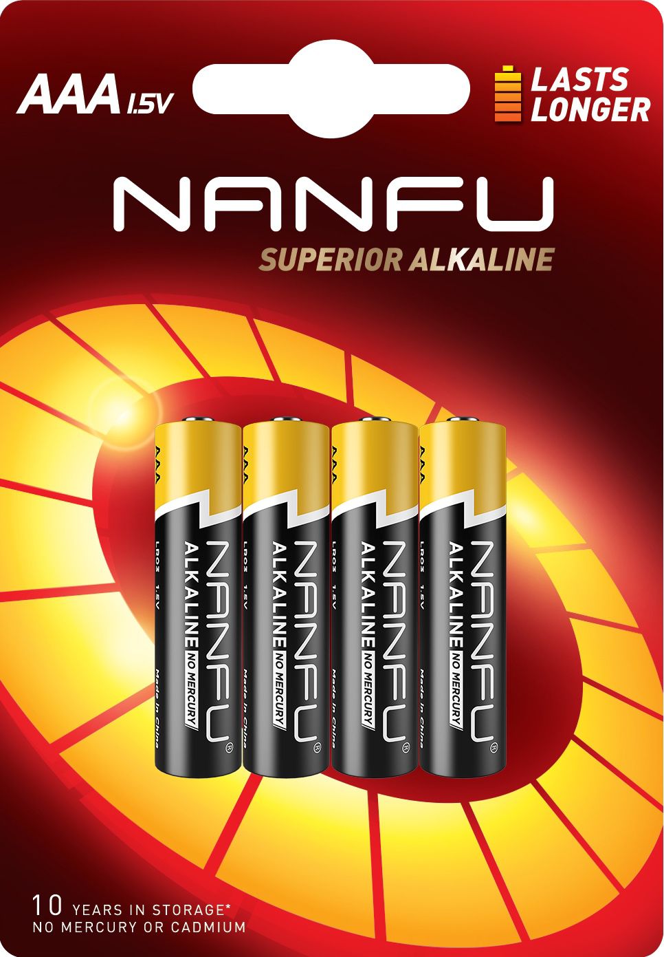 Nanfu 1.5V AAA 4 Blister Pack 