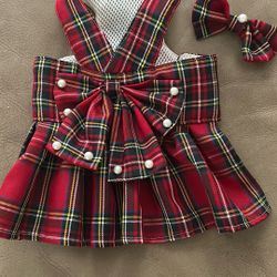 Pearl Plaid Harness Dog Leash 
