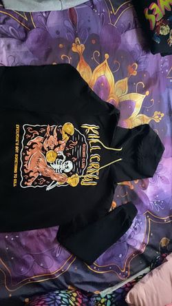 Kill crew oversized black graphic hoodie