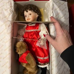 Natasha Little Russian Girl Porcelain Doll Ashton Drake Collectible