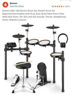 Donner DED-100 Electronic Drum Set - Works Great - Quick Sale!
