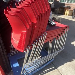 Plastic Office Or Break Room Chairs 