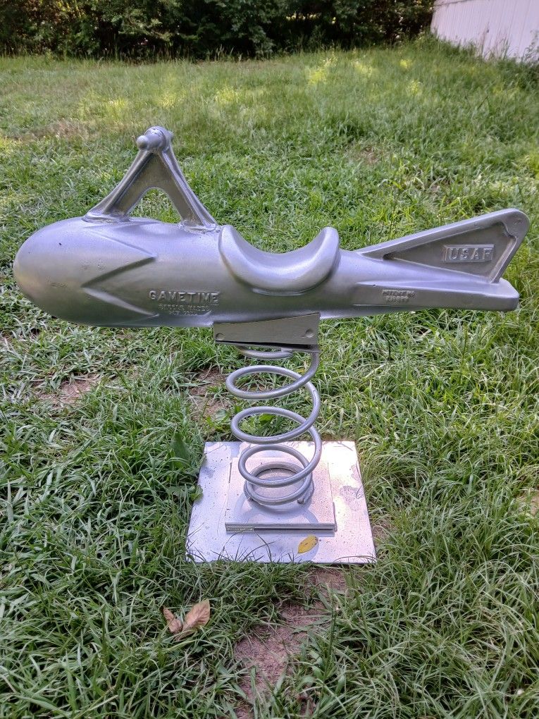 Vintage Rocket Ship Spring Action Playground Equipment