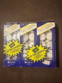 Vintage Candle-lite Multipurpose 60 Tea Lights 10 per Box Made in the USA