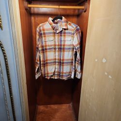 Youth Autumn Plaid Botton Up Shirt XXL