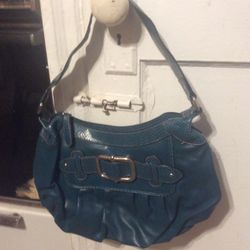 Blue ladies handbag