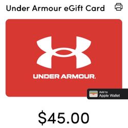 $45 Under Armour Card