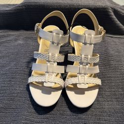 Liz Claiborne White Dress Sandals, Size 9