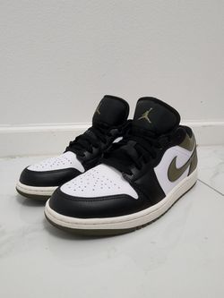 New Nike  1 Low "Black Toe Medium Olive" shoes