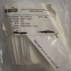 AWID WS-UHF-0-0-PK100 Windshield Tag