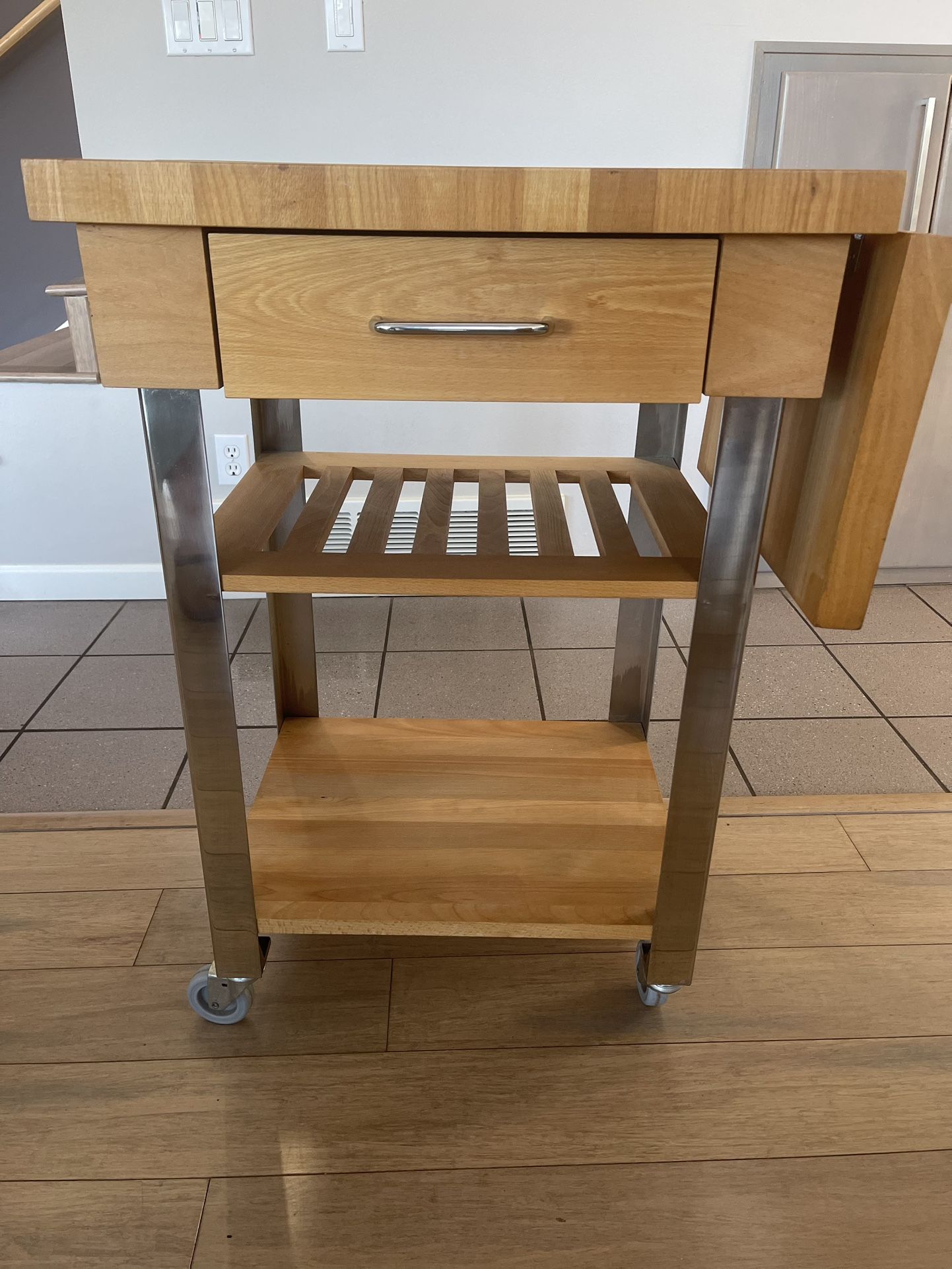Butcher Block Table— Never Cut On