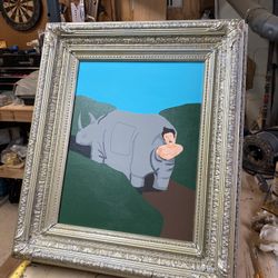 Ace Emerges Painting With Antique Frame