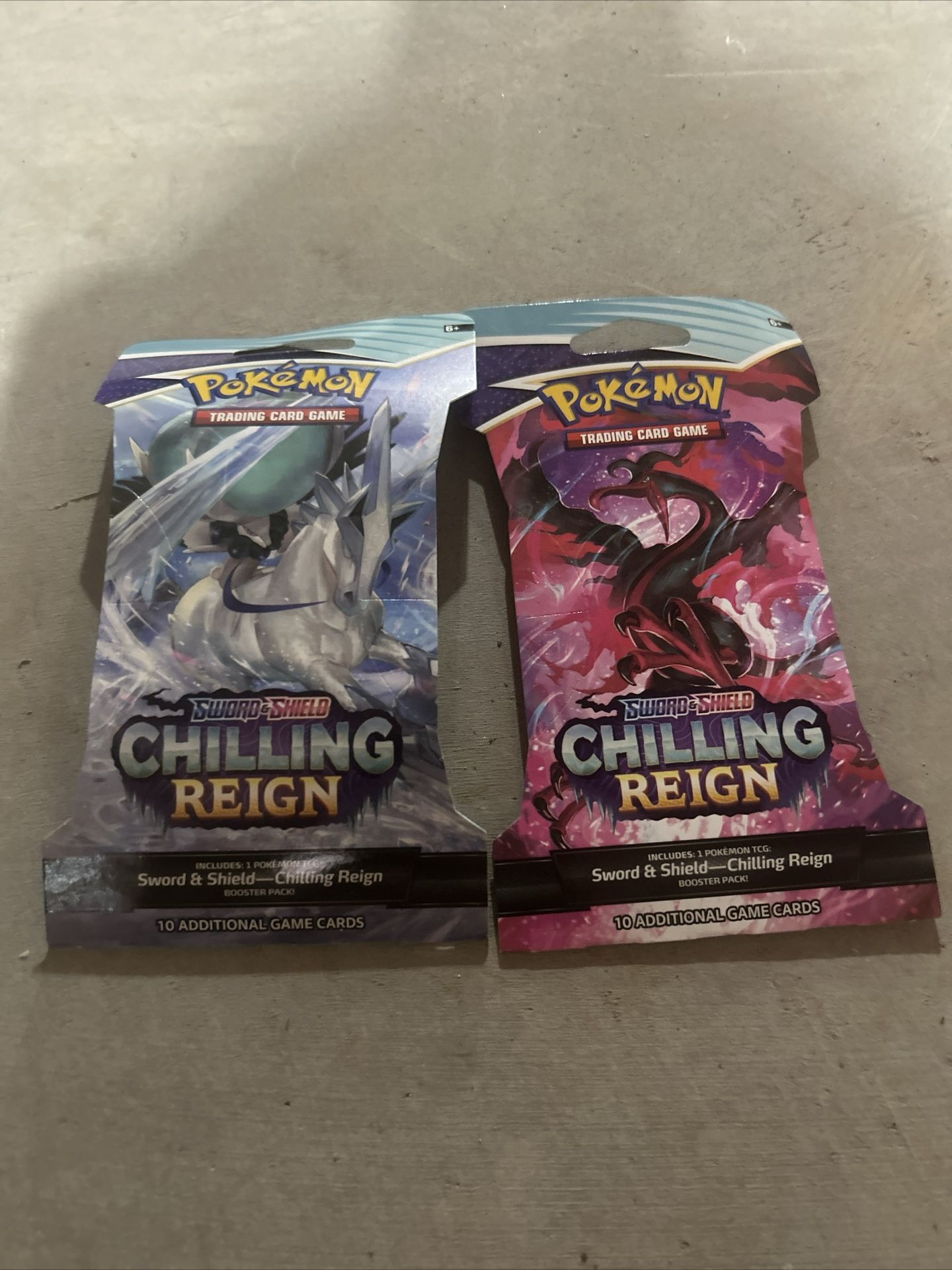 Pokemon TCG Sword & Shield Chilling Reign Sleeved Booster Pack Lot Of 2