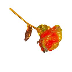  New RED 24K gold-plated artificial foil rose, 