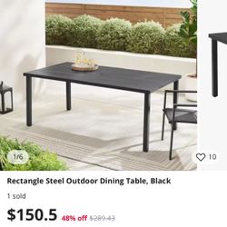 Outdoor dining table