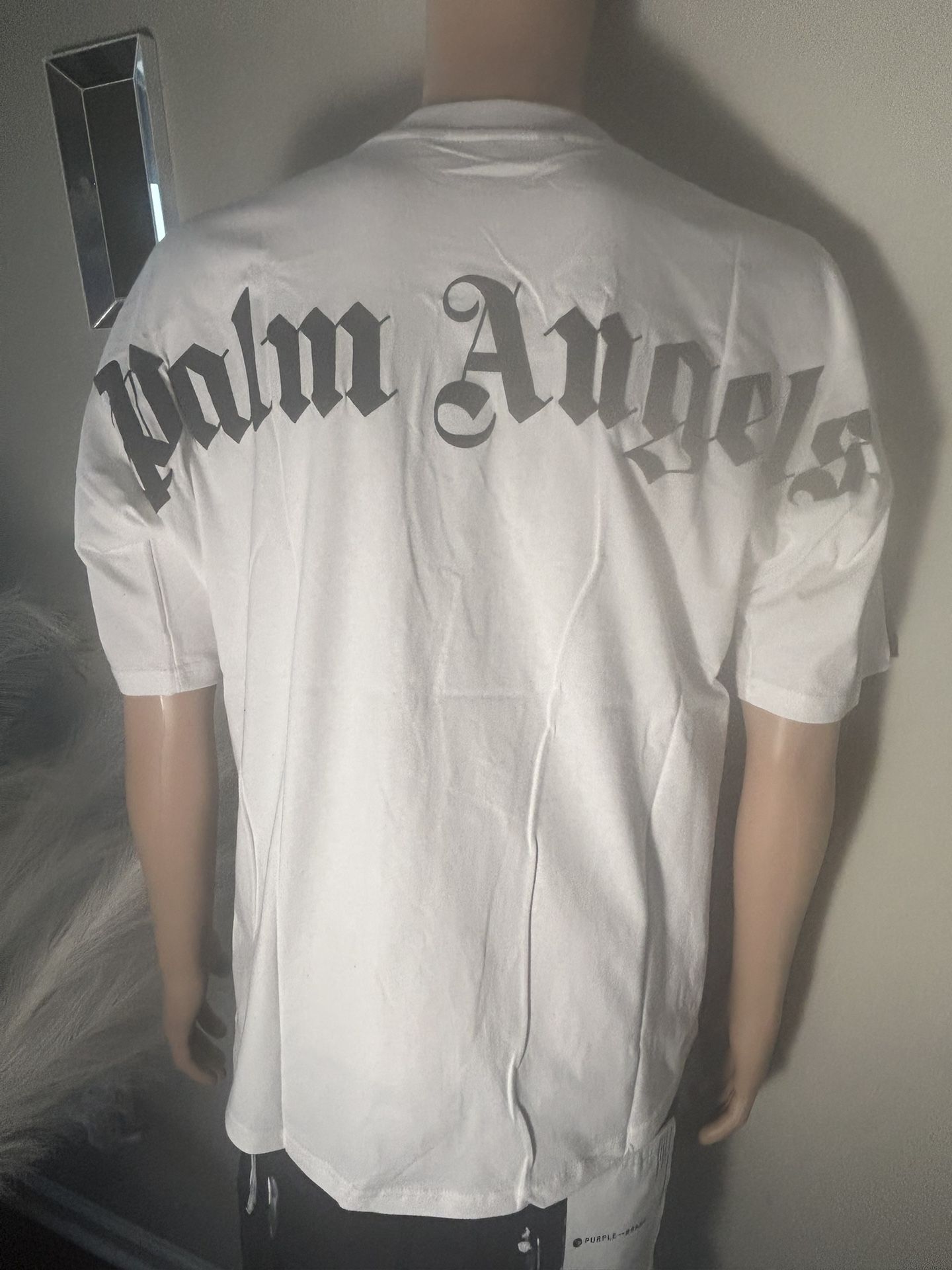 Palm Angles Classic Logo Over S/S T-shirt “White & Black” Sz Small