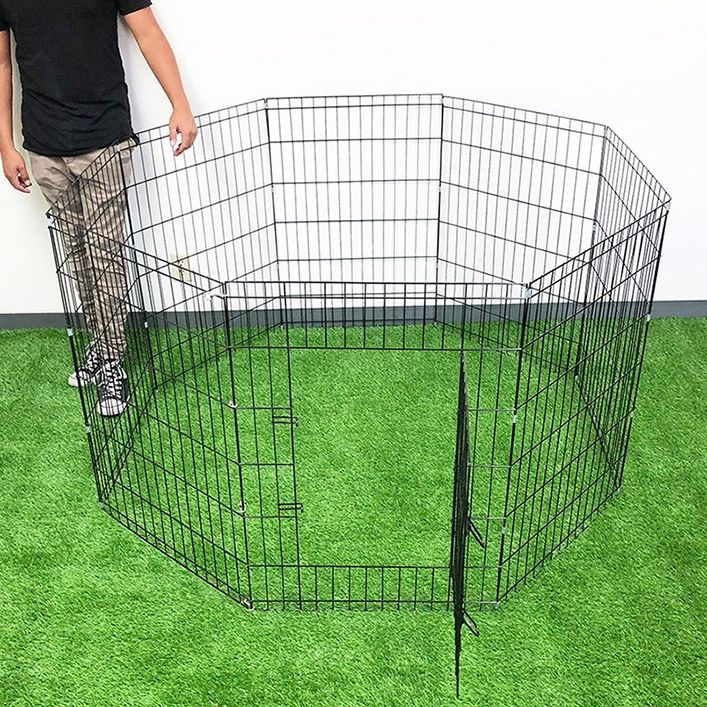 (Brand New) $49 Foldable 36” Tall x 24” Wide x 8-Panel Pet Playpen Dog Crate Metal Fence Exercise Cage