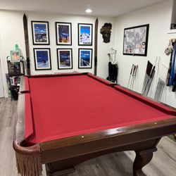 Olhausen 8’ Pool Table – Solid Wood, Made in USA