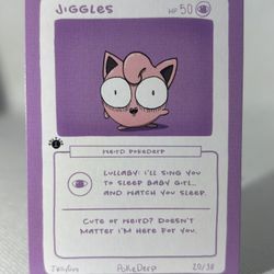 POKEDERP JIGGLES ( JIGGLYPUFF ) 20/38 - JWILLY POKEMON CARDS