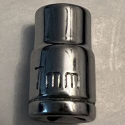 7mm Socket Size, 6 point, 1/4" Drive Shallow Polished Chrome Socket.