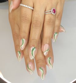 Apres Gel-x Coachella nails